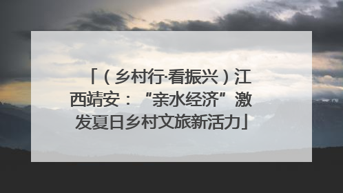 （乡村行·看振兴）江西靖安：“亲水经济”激发夏日乡村文旅新活力