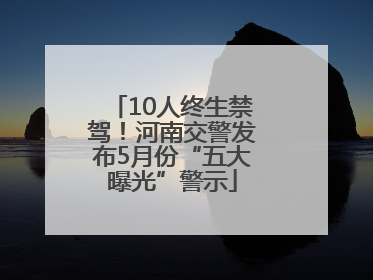 10人终生禁驾！河南交警发布5月份“五大曝光”警示