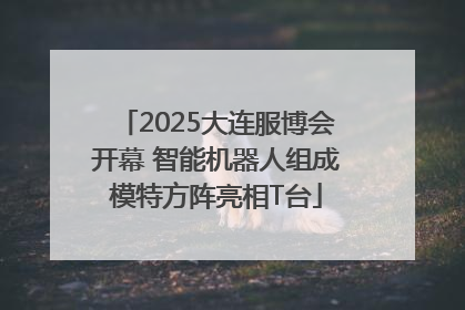 2025大连服博会开幕 智能机器人组成模特方阵亮相T台
