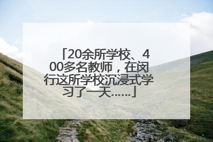20余所学校、400多名教师，在闵行这所学校沉浸式学习了一天……