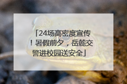 24场高密度宣传！暑假前夕，岳麓交警进校园送安全