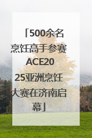 500余名烹饪高手参赛 ACE2025亚洲烹饪大赛在济南启幕