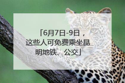 6月7日-9日，这些人可免费乘坐昆明地铁、公交