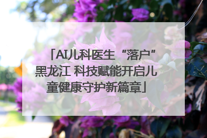 AI儿科医生“落户”黑龙江 科技赋能开启儿童健康守护新篇章