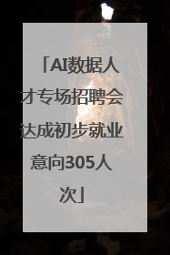AI数据人才专场招聘会达成初步就业意向305人次